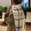 Women's 2024 Winter Plaid Korean Style Versatile Thickened Scarf