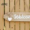Weatherproof Entrance Sign Front Door Welcome Sign Pastoral Style Wall Decoration Rustic Wooden Housewarming Gifts for New Home Hanging Ornament