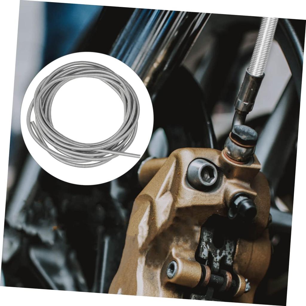 Beatifufu Brake Line Protection Tube Stainless Steel Brake Pipe Pipeline