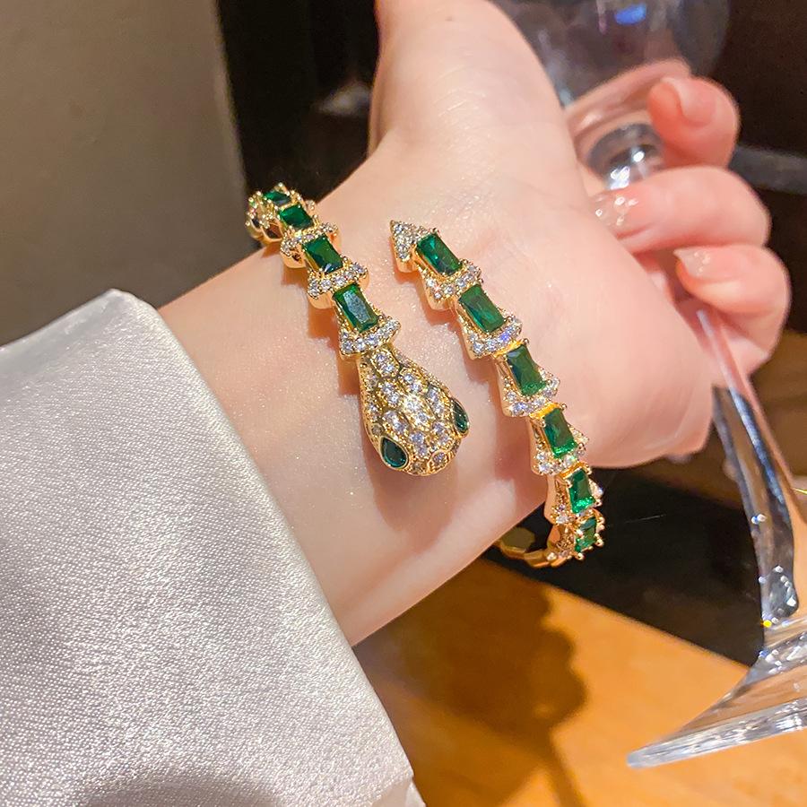 Slangvormige Openingsarmband, Trendy Armband in Chinese Stijl, Lichte Luxe en High-End Sieraden voor Vrouwen