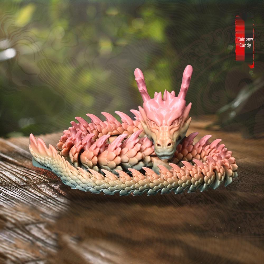 Articulated 3D Printed Chinese Dragon Children's Gift Ornament