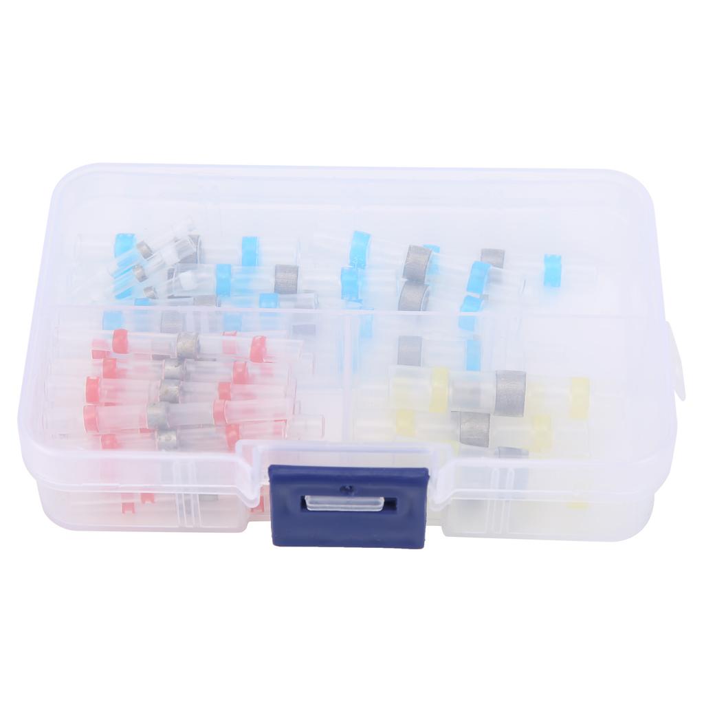 50PCS Heat Shrink Butt Connector White Red Blue Yellow Solder Ring Waterproof Cable Joint
