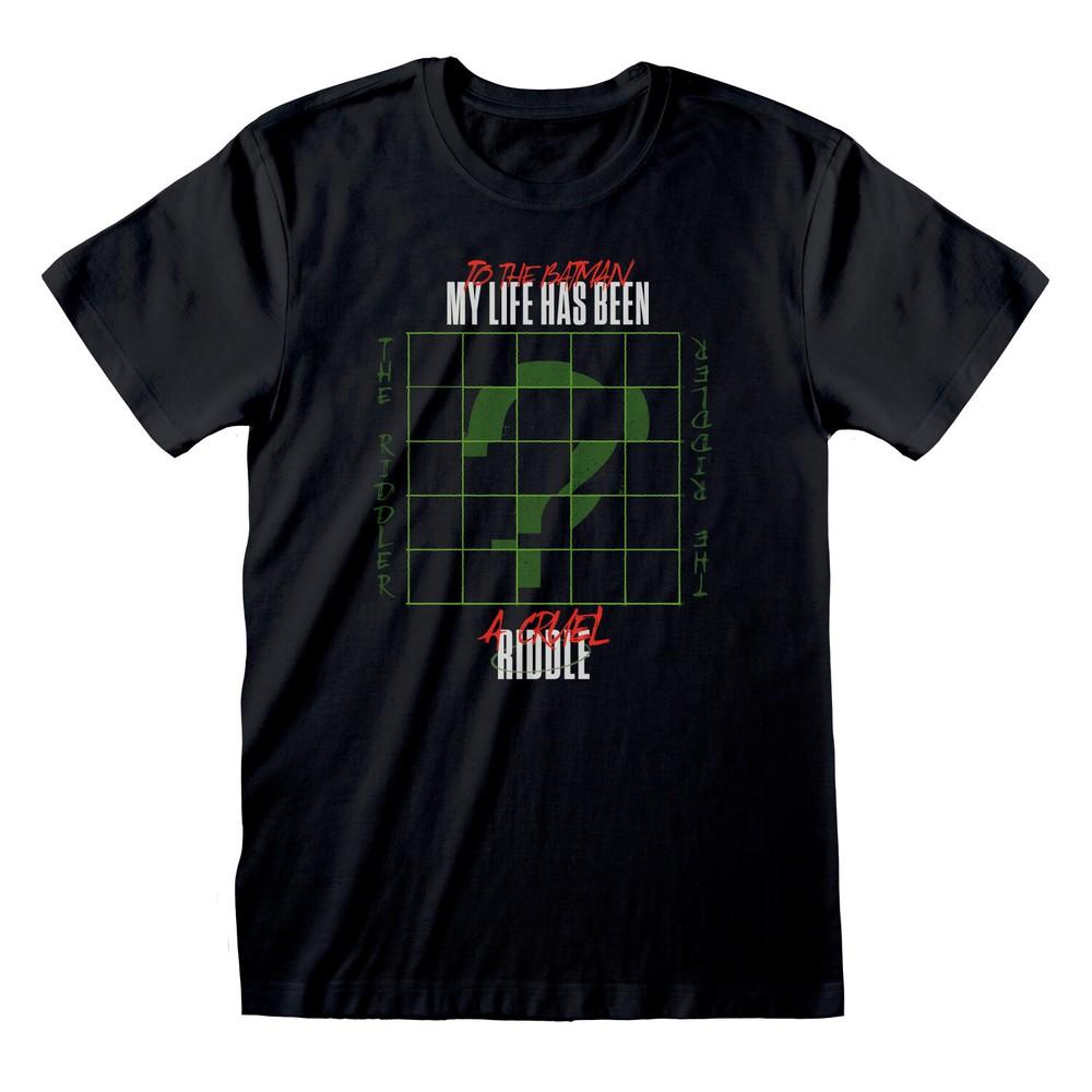 Official Batman T Shirt A Cruel Riddle Riddler New Black Small Unisex T-Shirt S