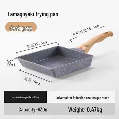 Tri-Dragon Maifan Stone Non-Stick Square Tamagoyaki Frying Pan with Temperature Sensor