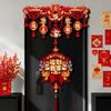 Flocking New Year Door Decoration Good Luck Fu Character Pendant  Living Room