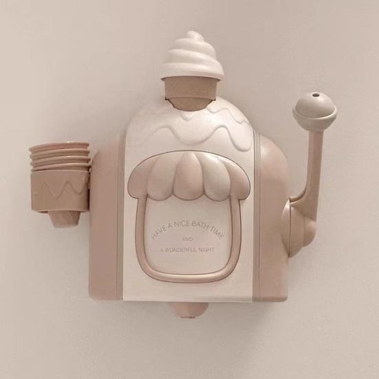 Ice Cream Foam Maker Bath Toy Toddlers Bath Bubble Machine Boys Girls Bubble Ice Cream Foam Making Shower Toy Pretend Cake Play Set