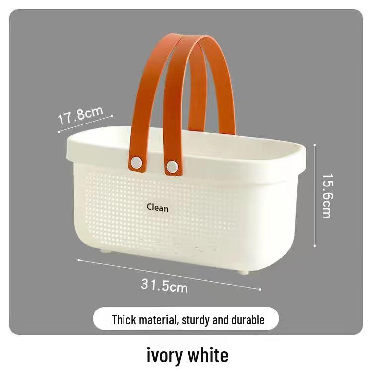 Portable Shower Caddy for Dorms: Toiletries Storage Basket with Draining Design