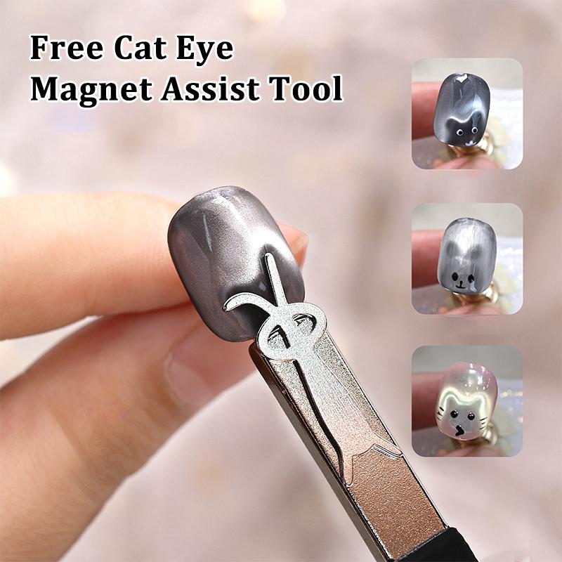 5Pcs Rabbit Bear Cat Eye Magnet Stick Set Nail Art Tools Small Iron Piece Magnet Stick For Magnetic Polish Effects Nail