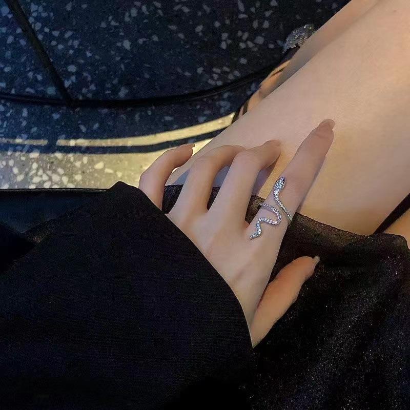 Versatile ring Female student does not fade High-end opening Adjustable fashion Personality ring Index finger ring