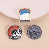 Russia Elbrus Mount Enamel Pin Natural Scenery Sun Eagle Snow Mountain Brooch Lapel Badge Jewelry Gift for Outdoor Lovers Friend