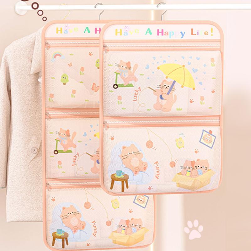 Wandmontierte Aufbewahrungstasche für Unterwäsche, faltbarer Organizer für BHs und Socken, Organizer für Handtücher und Badetücher im Schrank