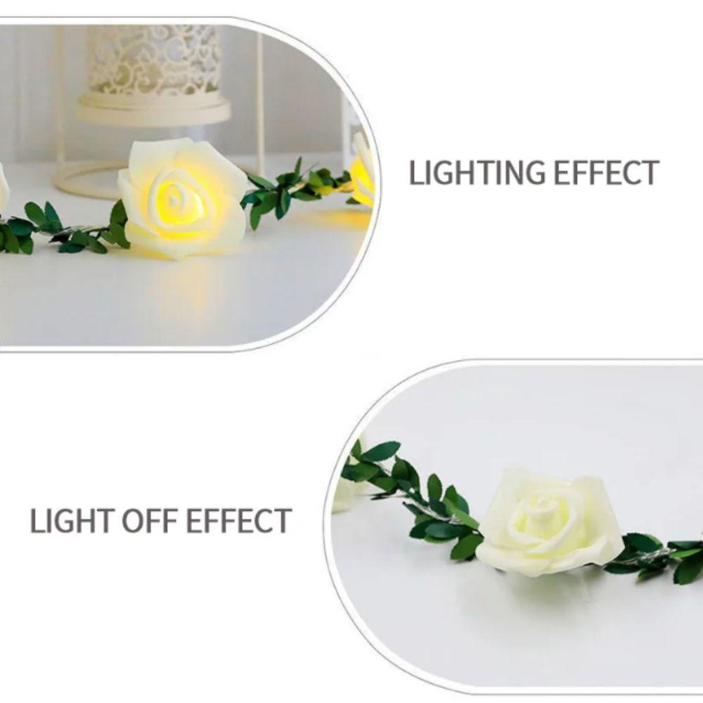 Warm Light Rose Flower Lights Colored Lights Decorative Garland LED String Lights  Christmas Day