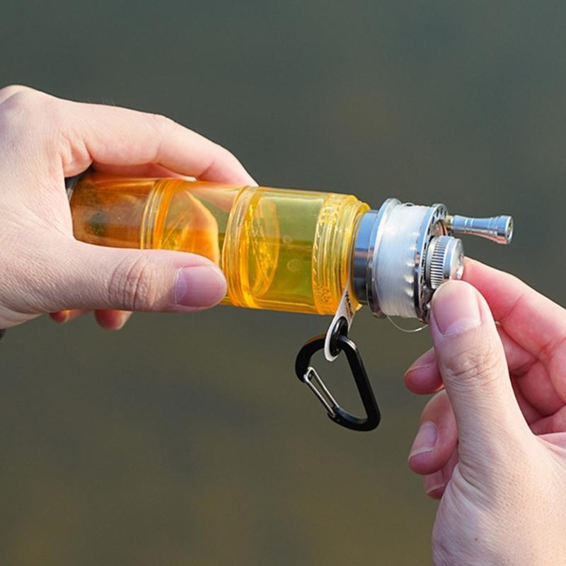 Fishing Lures Hook Organizers Outdoor Fishing Rod Small Lures with Carabiner Bottle Multifunctional Fishing Accessories