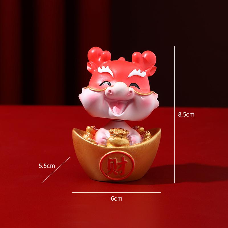 Cute Dragon Collectibles 2024 Chinese New Year Dragon Figurine Ornaments Adorable Miniature Desk Decorations For Home