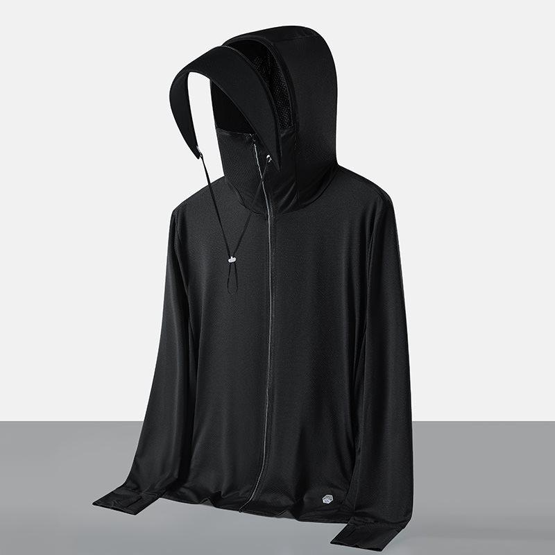 2026 UPF50+ Ice Silk Sun Protection Unisex Lightweight Breathable Summer Outdoor Clothing - Dark
