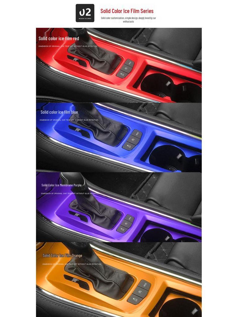 Carbon Fiber Anti-Kick Center Console Sticker for 09-21 Toyota Highlander Interior Decoration