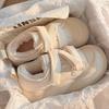 Winter velvet little white shoes one pedal versatile lazy shoes women's warm niche casual shoes