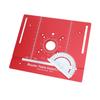 Router Table Insert Plate with Miter Guide Aluminum Alloy Woodworking Bench Flip Board for Trimming Red MM Inch Scales