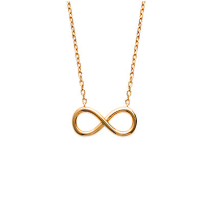 [R2928] - 'Infini' Gold Plated Necklace - 17x7 Mm