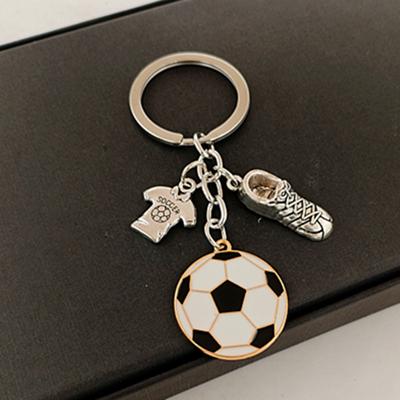 Alloy Football Sports Enthusiasts Commemorative Keychain Pendant Men's Bag Accessories3 Pcs MOQ, Mix Styles