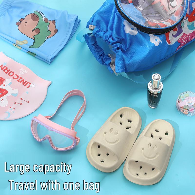 Kinder Wasserdichter Schwimmrucksack: Jungen-Kulturbeutel und Mädchen-Strandtasche mit Trocken-/Nass-Trennung