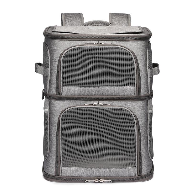 Portable Foldable Double-Layer Pet Backpack for
