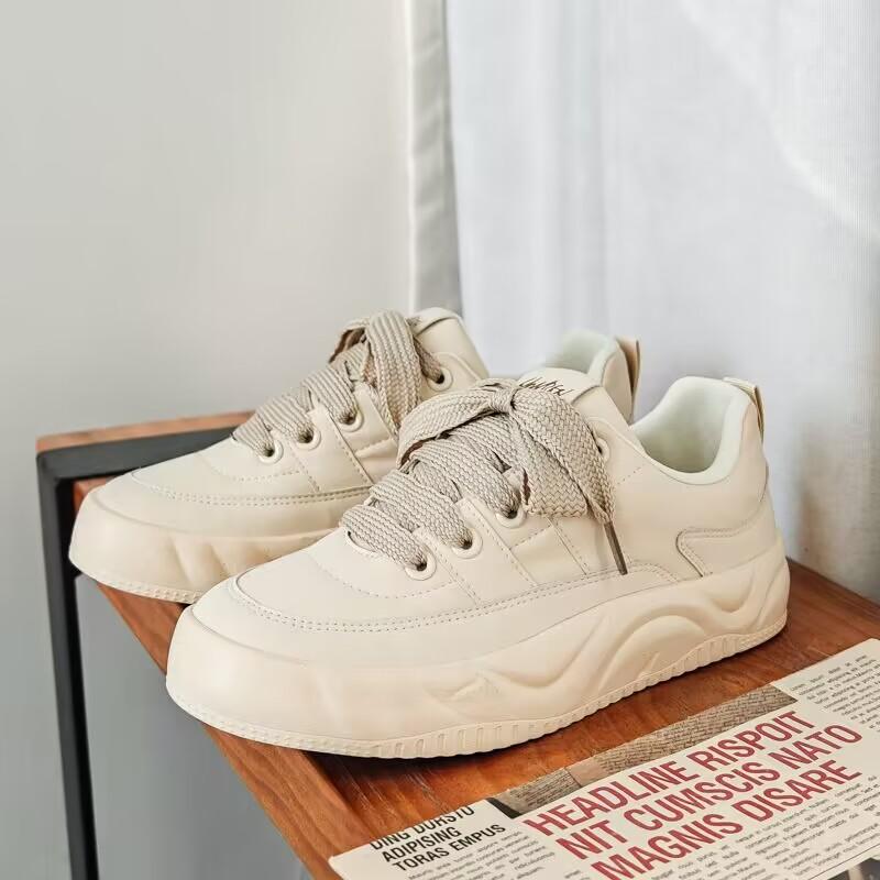 

Обувь класса однотонная осенняя повседневная обувь для мужчин удобная нескользящая кроссовка мужская модная уличная молодежная мужская обувь для прилива 39 бежевый