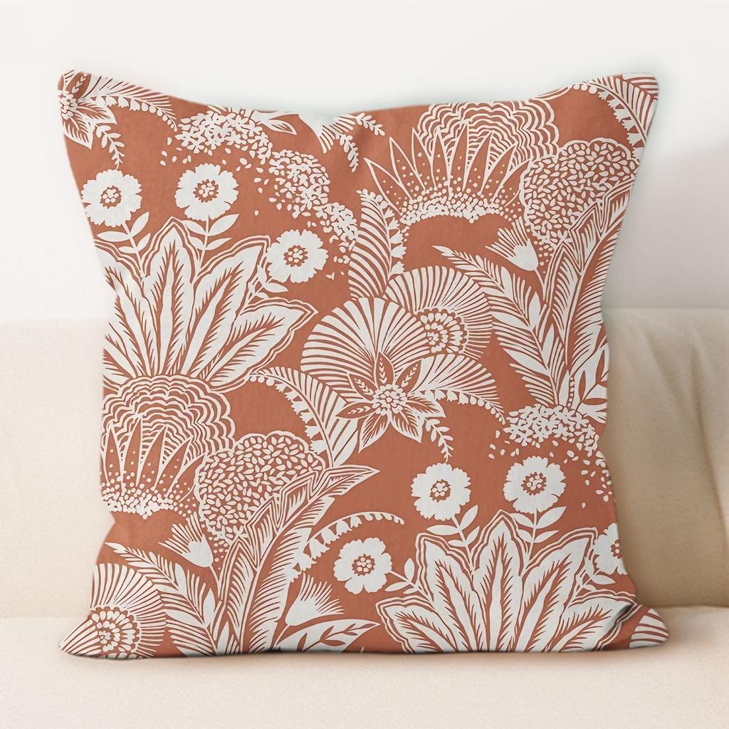 Federa Cuscino con Fantasia Floreale Fresca Copricuscino per Divano Soggiorno Cuscino da Letto Cuscino Lombare Universale Rimovibile e Lavabile