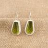 Peridot Stone Sterling Silver Handcrafted Hook Drop Best Sisters Gift Earrings EE-137-7
