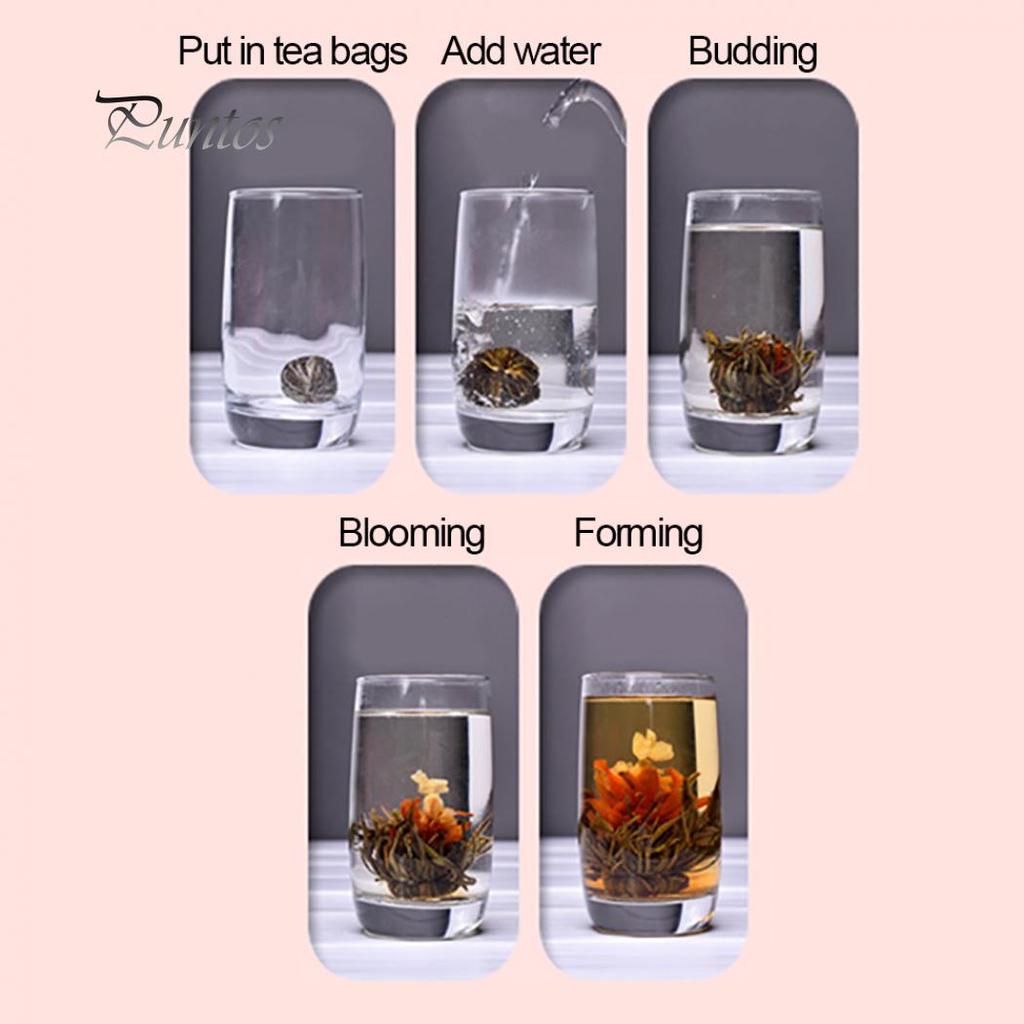 Wedding Gift Handmade Healthy Chinese Artistic Blooming Flower Green Tea Ball