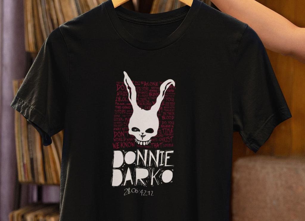 Donnie Darko Tshirt Richard Kelly Film Tee Cult Classic Movie Gift Jake Gyllenhaal Movie Tee Vintage Style Fan Cult Movie Gift