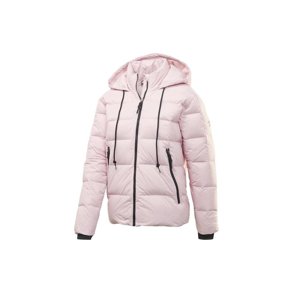 Reebok Short Warm Outdoor Sports Hooded Down Jacket Women Jackets Pink GK2125