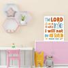 Christian Scripture Wall Art For Kids,The Lord Is With Me Psalm 118:6 pirational Bible Verse Canvas Framed Paintings Posters For Nursery Sunday
