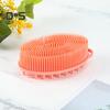 Bath Brush 2 in 1 Design Massage Cleansing Brush for Body And Head Silicone Body Exfoliating Scrubber with Anti-Slip Handle