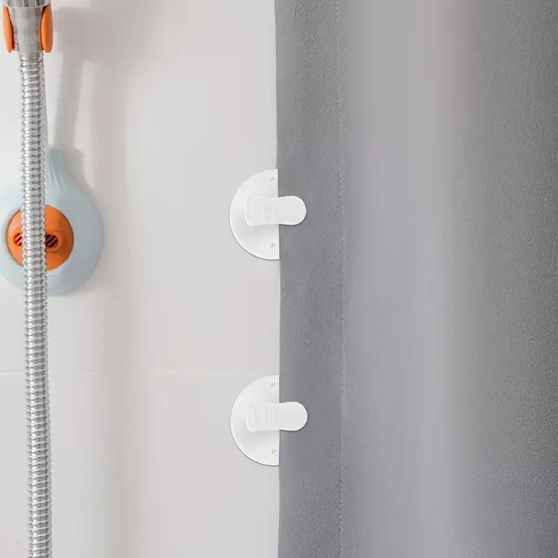 Agrafe pentru perdea de duș 1/2 buc. Clipuri autoadezive pentru perdea de duș, rezistente la vânt, cataramă pentru perdea de toaletă, inele pentru perdea