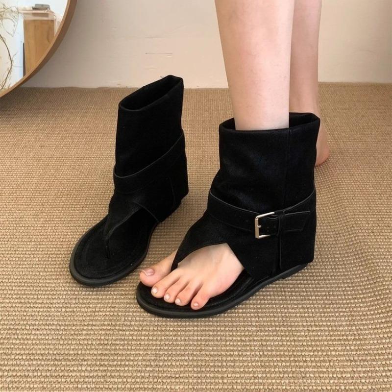 

Fashion New Fashion Style Open Clip Toe Ankle Boots Sandals Women Short Booties Designer Wedges High Heels Ladies Shoes Zapatos Mujer 35
