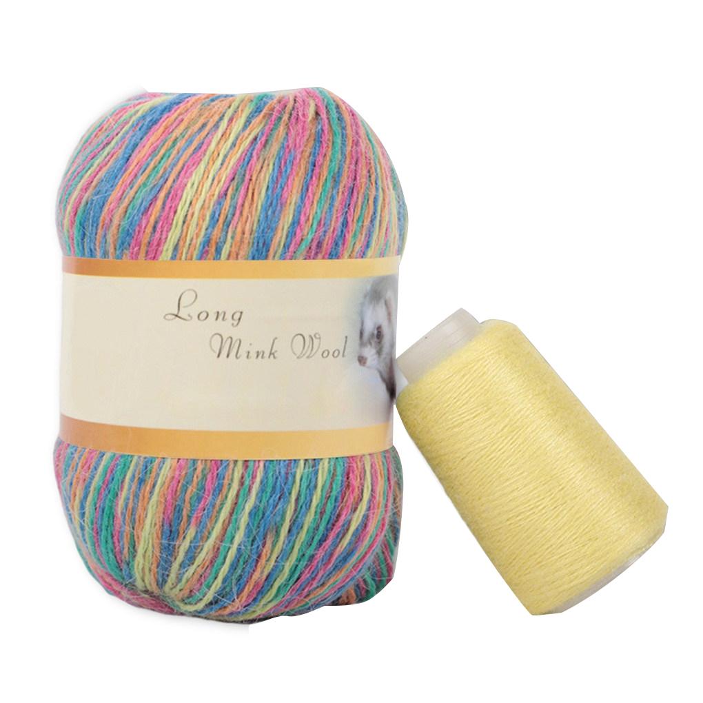 DIY Multi-Colored Soft Knitting Yarn Bags Crocheting Thread Lightweight Weaving Kits Beginners Doll Sofa Supplies