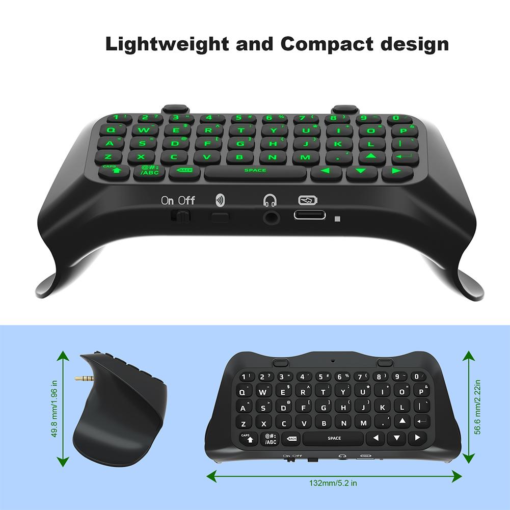 Controller Keyboard Bluetooth-Compatible External Keyboard Green Backlight Built-in Speaker for PS5 Elite Handle