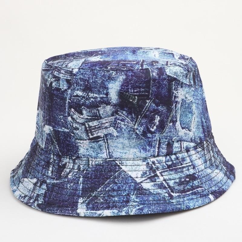 Retro Print Bucket Hat With Sun Protection For Outdoor Activities