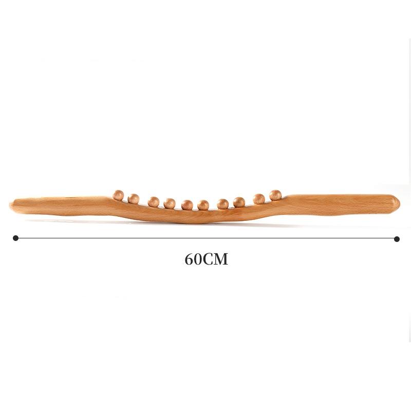 Massage Stick Beech Wood Massage Stick for Back Therapy Universal Tendon Massager Guasha Scraping Relaxing Point Treatment Tool