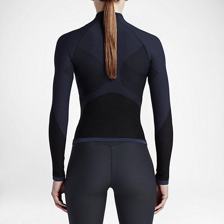 Nike Color Block Casual Logo Retro Sports Stand Collar Long Sleeve Jacket Women jackets Black 803084-010