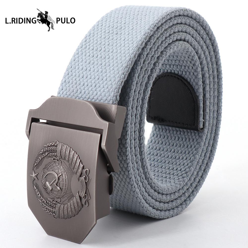 Cintura in Tela Spessa Allenamento all'Aperto Pantaloni Casual Fibbia in Lega Militare Cintura Resistente Unisex