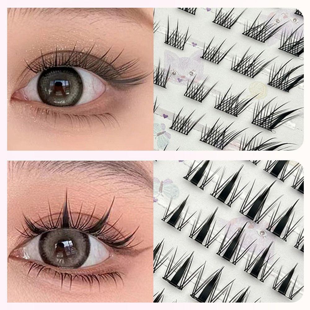 10 Rows Self Adhesive Eyelashes No Glue Individual Lashes New Self Adhesive Lashes