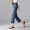Double Button High Waisted Jeans for Women In Summer 2025, Thin, Fashionable, Versatile and Slimming Straight Leg Pants