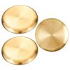 3 Pcs Plate Korean Style Dish Stainless Steel Kitchenware Vintage Nut Round Gold Dinner