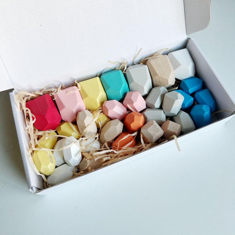 Montessori Stone Stacking Educational Puzzle Blocks for Girls – Early Learning Gift