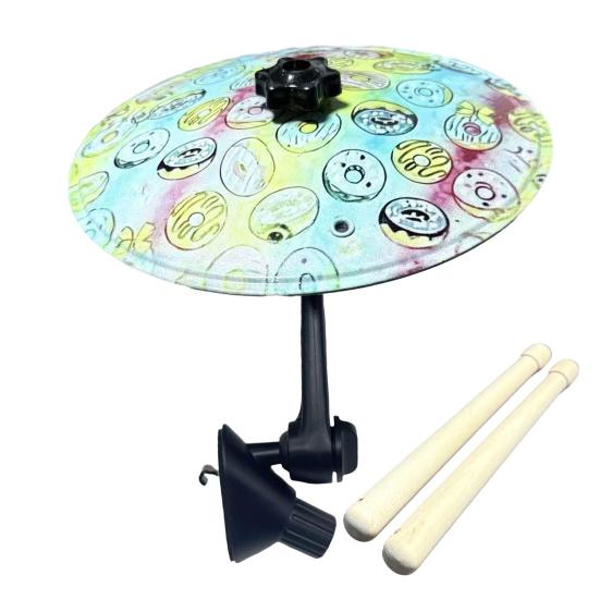 1/2 шт. Міні-тарілка для автомобіля, вентиляційний отвір, символ на автомобільній панелі приладів, барабанна тарілка креш з барабанними паличками, музичний інструмент, подарунок для меломанів, барабанщиків