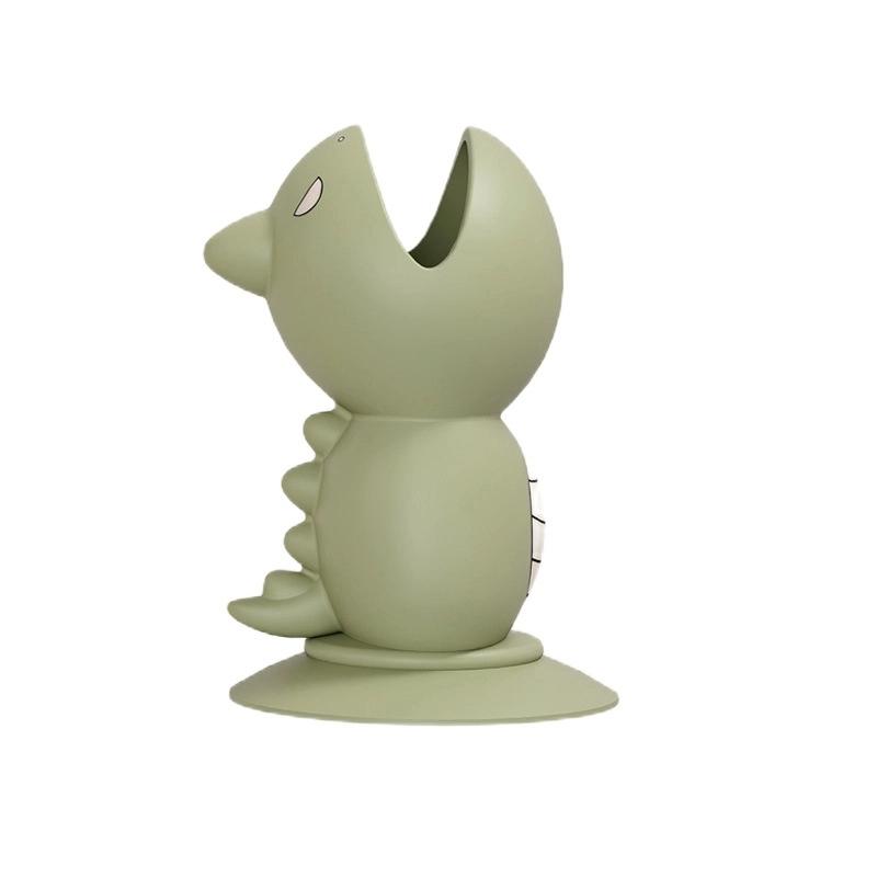 

Многофункциональный мультяшный силиконовый держатель для зубной щетки в виде маленькой рыбки, основа, органайзер для ванной комнаты, дорожный защитный чехол для зубной щетки зелёный