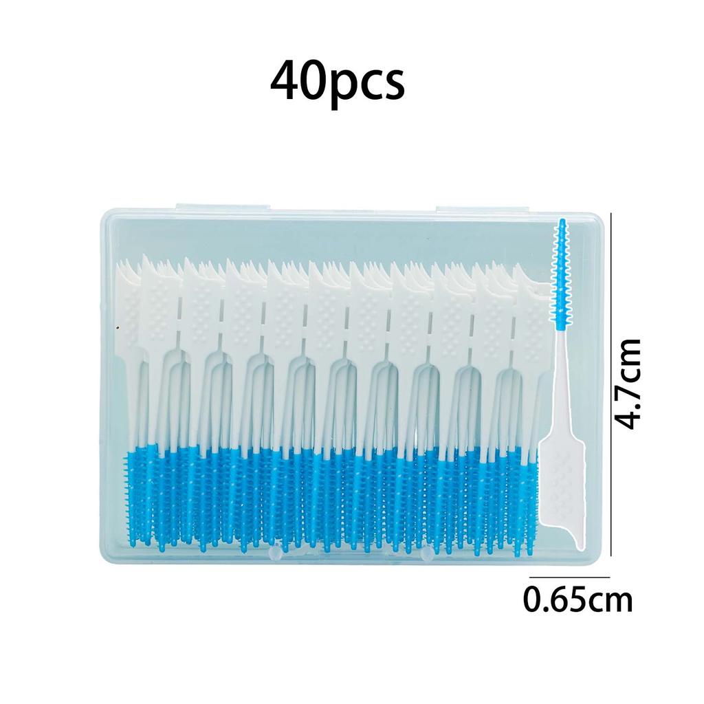 20/500pcs Disposable Soft Rubber Interdental Brush Teeth Cleaning Tool Dental Cleaning Between Toothbrush Oral Hygiene Care Tool