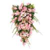 Flower Swag Decor Wall Hanging Decorative Teardrop Wreath for Home